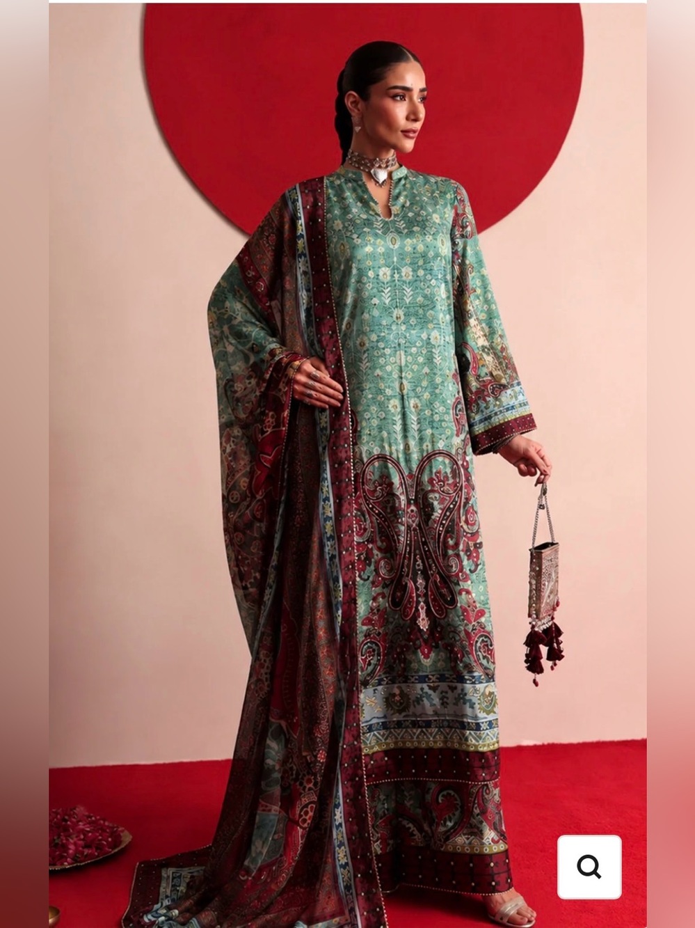 Pakistani clothes- Saira Rizwan silk outfit